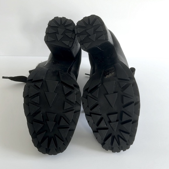 Schutz Zhara Shoes Lace Up Pointed Toe Block High Heel Combat Boots Size 10 New - Picture 9 of 9